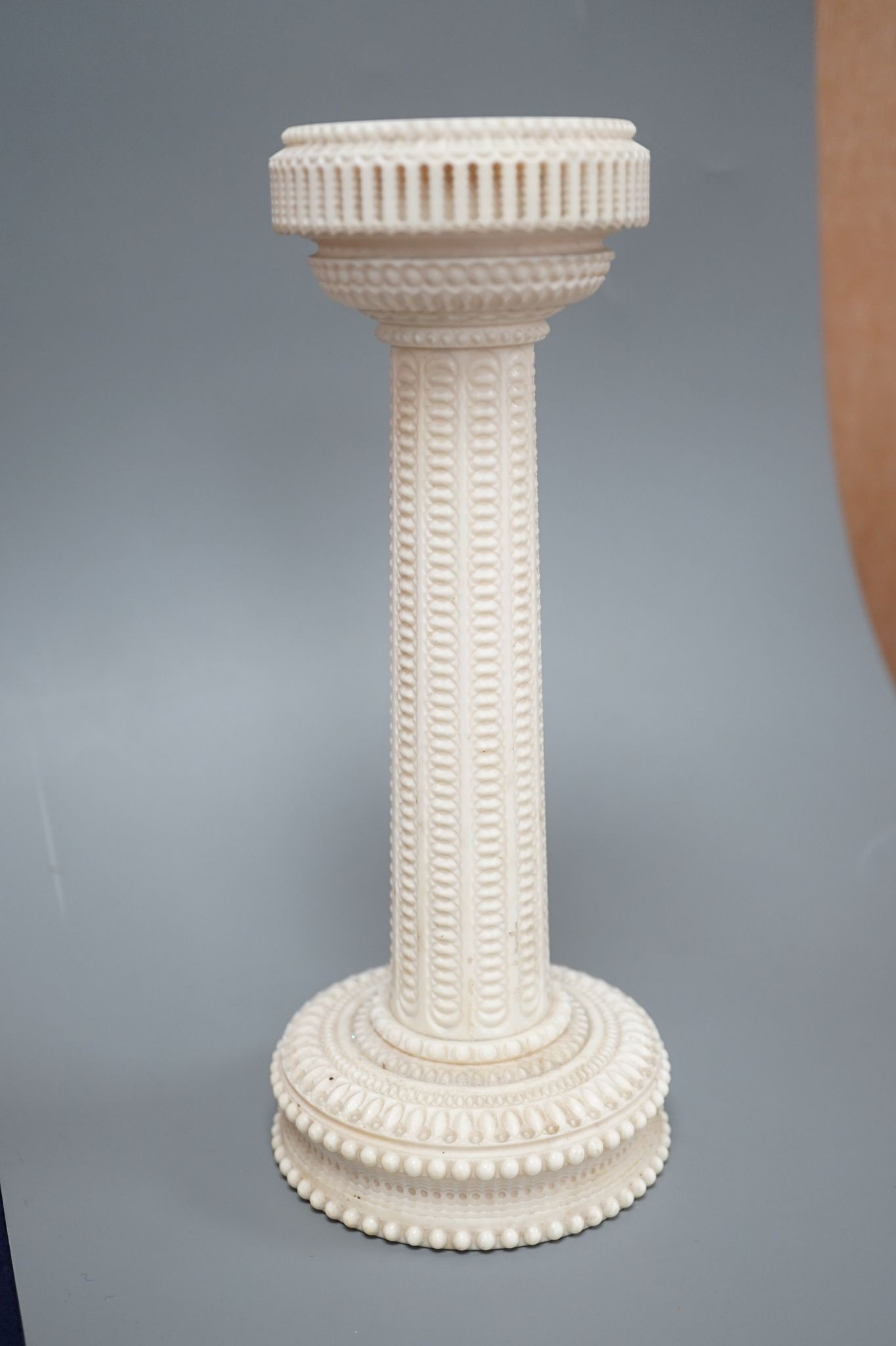 A Victorian ’Brinton Brighton’ engine turned Ivory 'Sundial' and thermometer 21.5cm